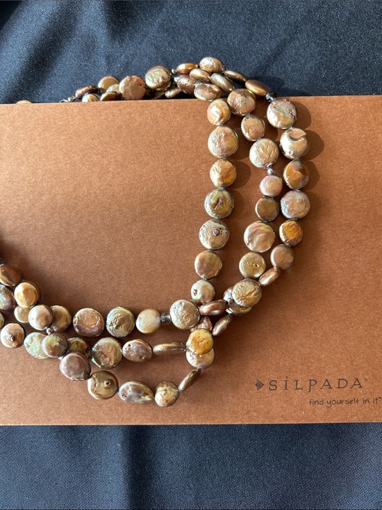 Silpada Jewelry - Silpada N1717 Layered copper coin Pearl Necklace